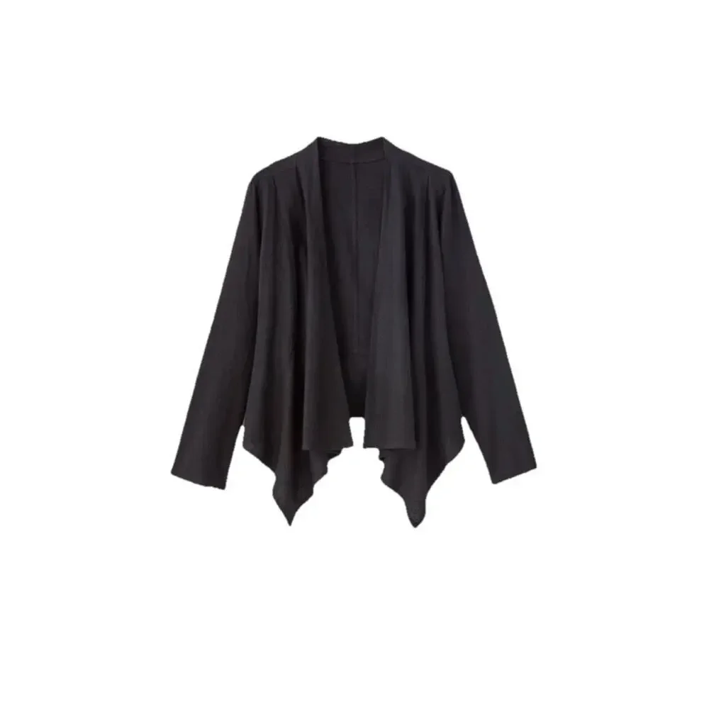 Soft Surroundings Women's Alicante Linen Blend Topper Sz L New Black cardigan 89